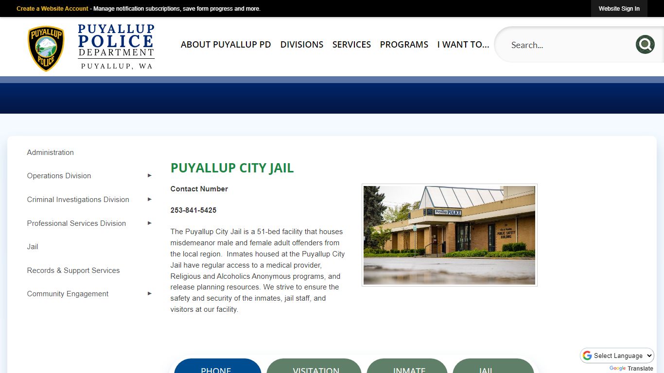 Puyallup City Jail | Puyallup, WA